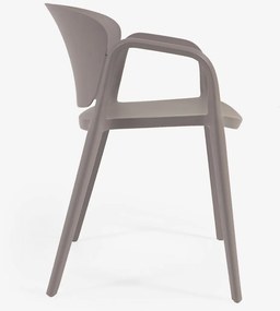 Kave Home Ania Plastic Tuinstoel Stapelbaar Bruin