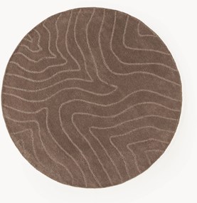 Rond handgetuft wollen vloerkleed Aaron