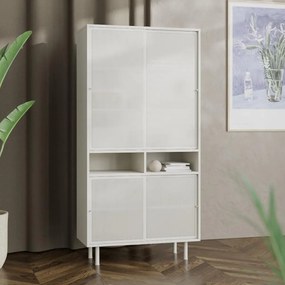 Hoge Kast Van Metaal Greige - 90x40x180cm.