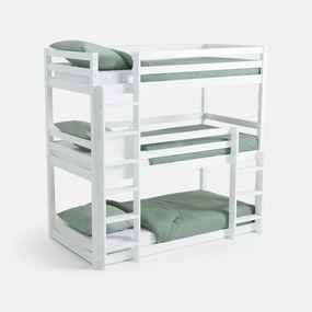 Stapelbed met 3 slaapzones en lattenbodems, Maysar