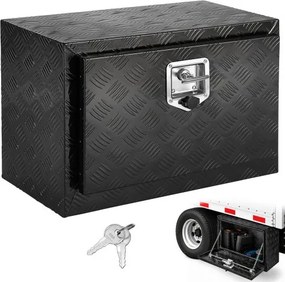 VEVOR Truckbox gereedschapskist, onderbouw aanhangwagenkist, gereedschapskist 610 x 355 x 405 mm pick-up opbergkist, aluminiumlegering, 30 kg laadvermogen gereedschapskist, afsluitbare opbergkist