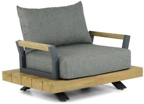 Tuinstoel Aluminium/teak Taupe-naturel-bruin Santika Supreme