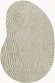 Wasbaar jacquard in- & outdoor vloerkleed Berber in organische vorm