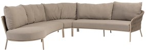4 Seasons Outdoor Comino hoek loungebank latte SALE LoungebankLoungeset   beige weerbestendig