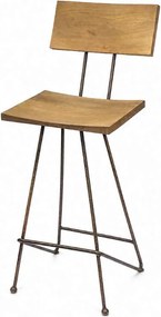Barkruk hout&metaal - Zithoogte 65 cm