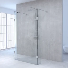 Brauer JC profielloze doorloopdouche 120/50/50cm chroom