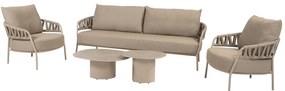 Calma stoel bank loungeset 5 delig rope latte Taste 4SO
