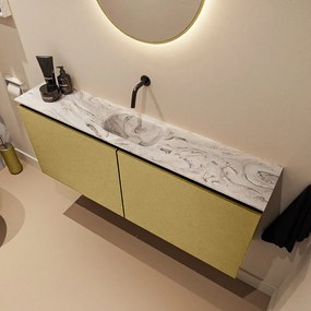 Mondiaz Ture DLux toiletmeubel 120cm oro met wastafel glace midden zonder kraangat