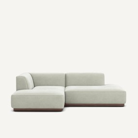 Hoekbank links in stonewashed fluweel, JACOPO