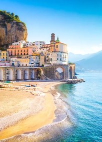 Foto Morning view of Amalfi cityscape, Italy, Aleh Varanishcha