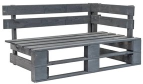 vidaXL 6-delige Loungeset pallet met kussens grijs geïmpregneerd hout