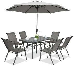 Dining tuinmeubels Modena Grijs voor 6 personen Garden Point