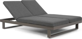 Lifestyle Garden Furniture Massimo Ligbed Met Kussen Antraciet/dark Grey Aluminium Grijs
