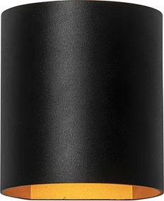 Smart wandlamp zwart met messing incl. Wifi G9 - Sabbio