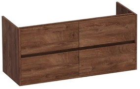 BRAUER Nexxt Wastafelonderkast - 120x46x55cm - 4 greeploze softclose lades - 2 sifonuitsparingen - MFC - viking shield 1775