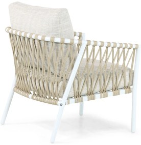 Stoel en Bank Loungeset 5 personen Aluminium/rope Wit  Lifestyle Garden Furniture Feraro