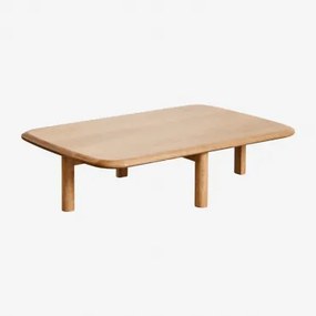 Rechthoekige Salontafel 100x65 Cm Van Treveris Hout Eikenhout - Sklum