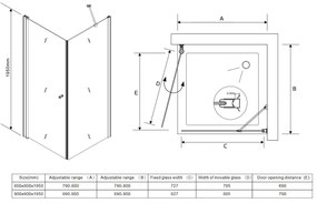 Sanigoods Blinc douchecabine 90x90cm chroom