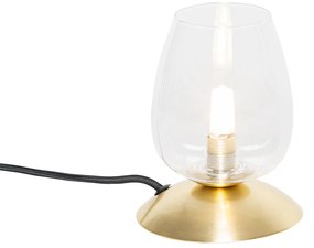 Klassieke tafellamp goud met glas - Elien