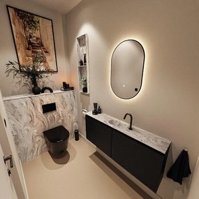 MONDIAZ TURE-DLUX 120cm toiletmeubel Urban. EDEN wastafel Glace positie midden. Met 1 kraangat. TUREDX120URBM1GLA