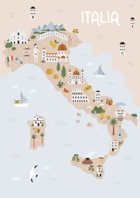 Ilustratie Vector illustration of map of Italy, undefined undefined