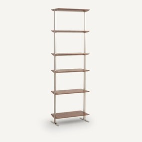 Boekenrek in notenhout L55 cm, Livel