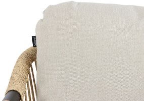 Stoel en Bank Loungeset 5 personen Aluminium/wicker Zwart  Hartman Nice