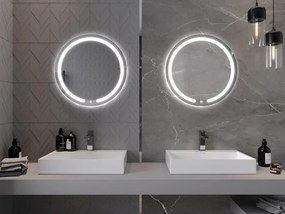 Mexen Rose verlichte badkamer spiegel, rond 60 cm, LED 6000K, anti-condens - 9810-060-060-611-00