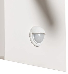 Buiten wandlamp met bewegingsmelder wit incl. LED IP54 bewegingssensor - Simon Modern IP54 Buitenverlichting