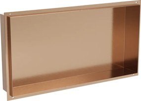 Mexen X-Wall-NR nisplank zonder flens 60 x 30 cm, geborsteld koper - 19C1603010