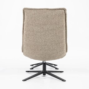 Eleonora Marcus Fauteuil Met Voetenbank Beige Boucle