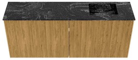 Mondiaz Joya DLux 100cm toiletmeubel oak met wastafel faye rechts zonder kraangat lava