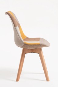 Set 4 Synk Patchwork Stoelen