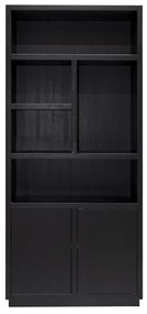 Richmond Interiors Oakura Boekenkast Zwart Eiken Links - 100x45x220cm.