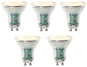 Set van 5 GU10 dimbare LED lamp lux sensor 3W 200 lm 2200K