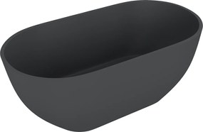 Polysan Reduta vrijstaand bad antraciet mat mineraalmarmer 170x80cm