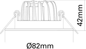Ben Oval Inbouwspot Ø 8,2x4,2 cm Mat Zwart