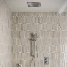 Saniclear Cube inbouw regendouche met inbouw douchekop 30x30cm, glijstang en staafhanddouche RVS