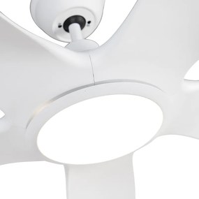 Moderne Plafondventilator met lamp wit incl. LED met afstandsbediening - Fimm Modern rond Binnenverlichting Lamp