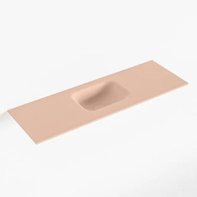 Mondiaz LEX Fontein - 90x30x0.9cm - wasbak midden - zonder kraangaten - voor toiletmeubel - Solid surface - Rosee F51116Rosee