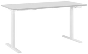 Bureau verstelbaar grijs/wit 130 x 72 cm DESTIN II Beliani