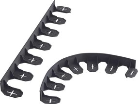 Prosperplast Border Gazonrand - Kunststof Tuinrand - 4,8 m - Zwart