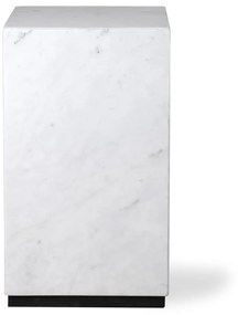HKliving White Marble Vierkant Tafeltje Wit Marmer Small - 25 X 25cm.