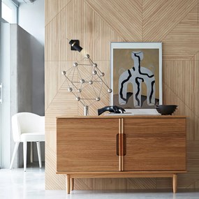 Eiken en fineer dressoir, Melaly