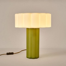 Tafellamp, van gekleurd glas en opaalglas, JUSTYNA