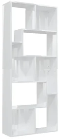 vidaXL Boekenkast 67x24x161 cm spaanplaat hoogglans wit