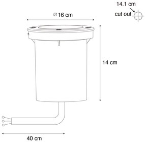 Set van 6 Moderne buiten grondspots staal AR70 verstelbaar IP65 - Delux Modern GU10 IP65 Buitenverlichting