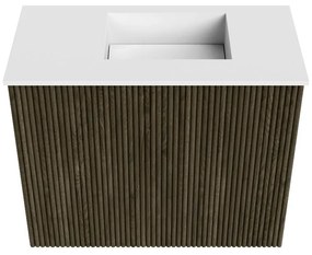 Mondiaz Joya 50cm toiletmeubel shadow met wastafel faye rechts 1 kraangat talc