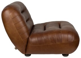 Dutchbone Wyatt Lounge Fauteuil Leer Chocolate