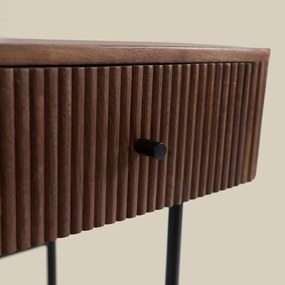 Haltafel Ribbel Hout 80 Cm - 80 X 35cm.